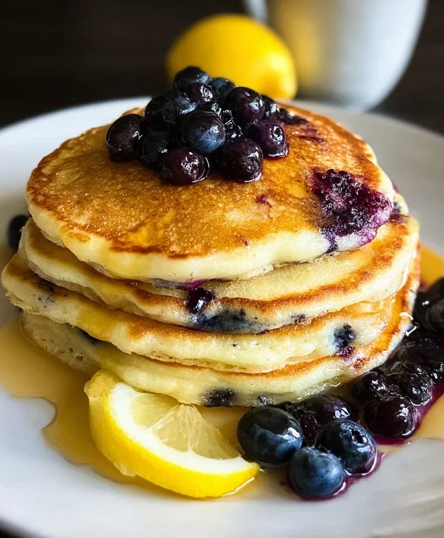 Lemon Blueberry Pancakes