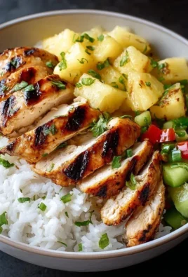 Grilled Chicken and Pineapple Bowls with Coconut Rice