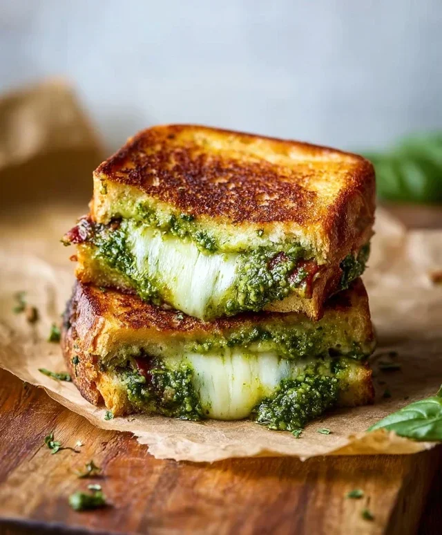 Sourdough Pesto Grilled Cheese