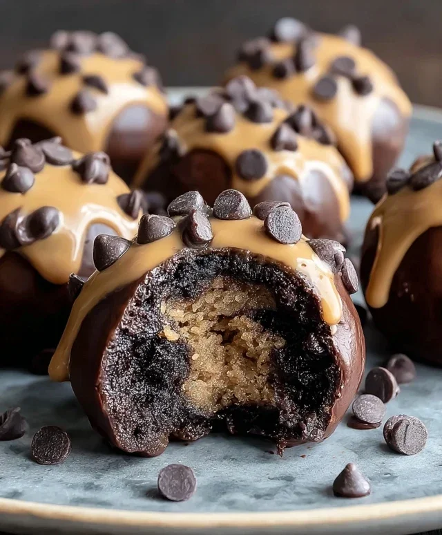 Chocolate Chip Cookie Dough Brownie Bombs