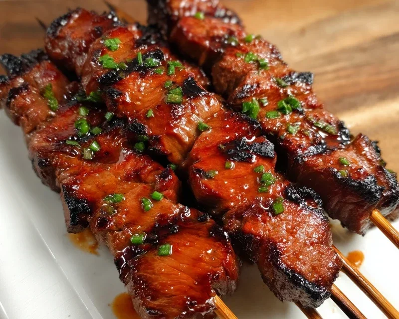BBQ Beef Skewers with Filipino BBQ Marinade
