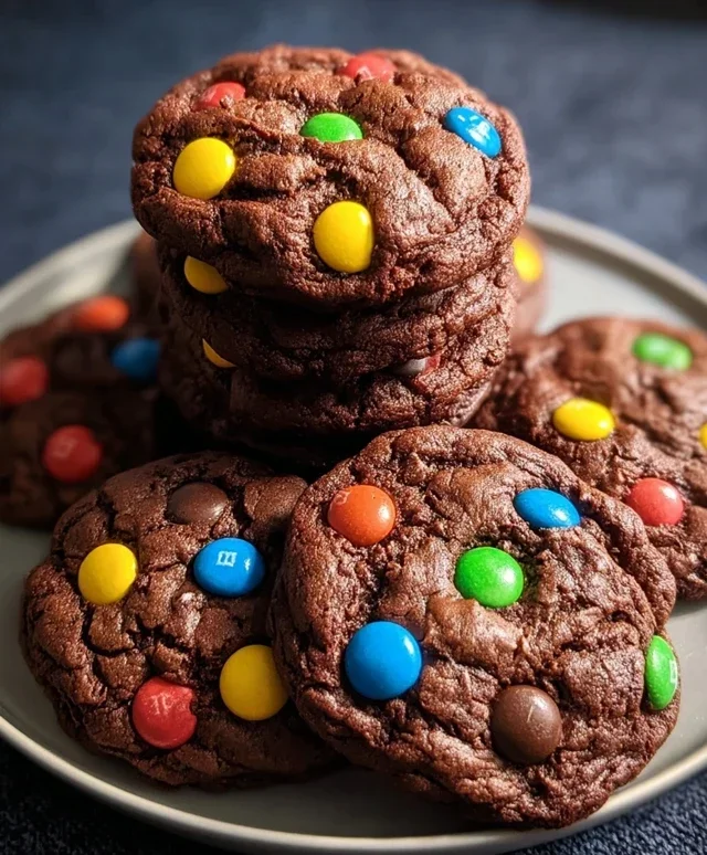 Chocolate M&M Cookies