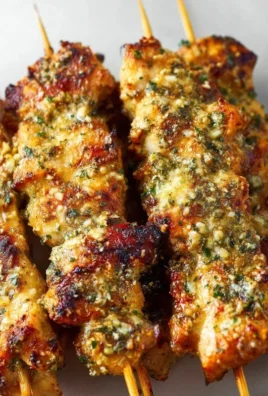 Garlic Parmesan Chicken Skewers