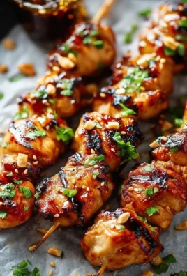 Easy Grilled Asian Chicken Skewers with Honey Garlic Sauce