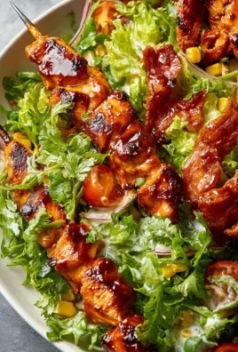 BBQ Chicken Skewer Salad