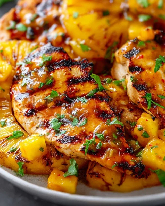 Grilled Mango Pineapple Chicken