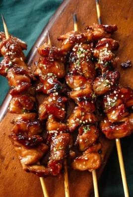 Sticky Bourbon Extract Extract Chicken Skewers