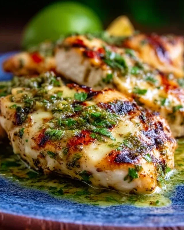 Grilled Salsa Verde Pepper Jack Chicken