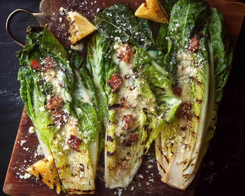 Grilled Romaine Caesar Salad Recipe