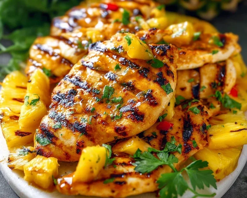 Grilled Mango Pineapple Chicken