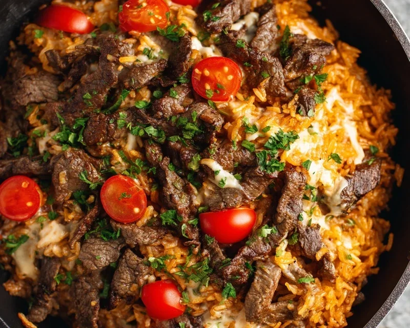 Steak Queso Rice A Flavorful Recipe