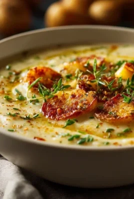 Hearty Cheddar Garlic Herb Potato Soup Recipe