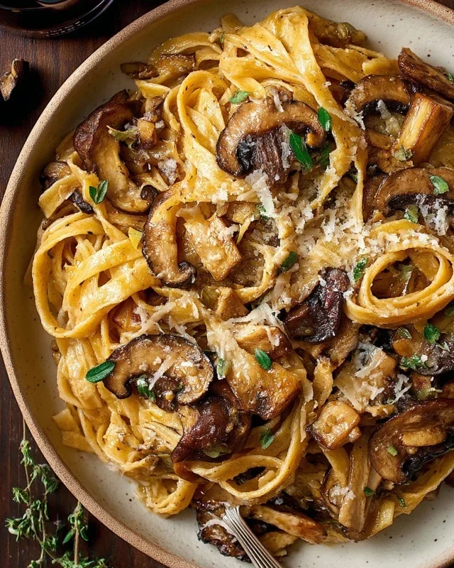 Caramelized Leek and Mushroom Gruyere Pasta