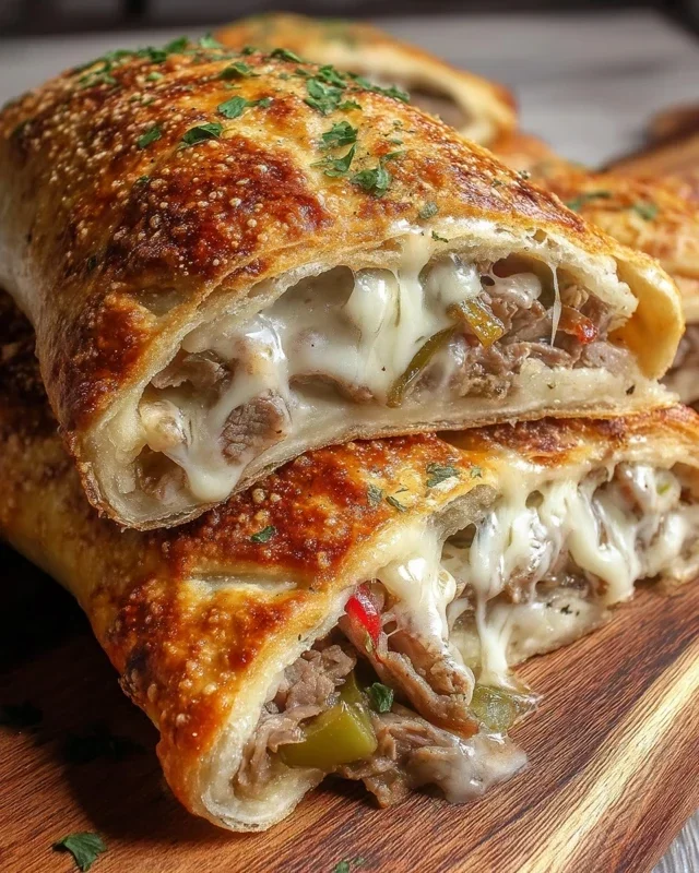 Philly Cheesesteak Stromboli