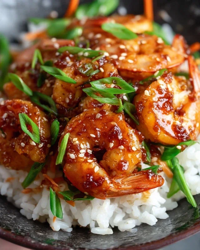 Honey Garlic Shrimp Bowls