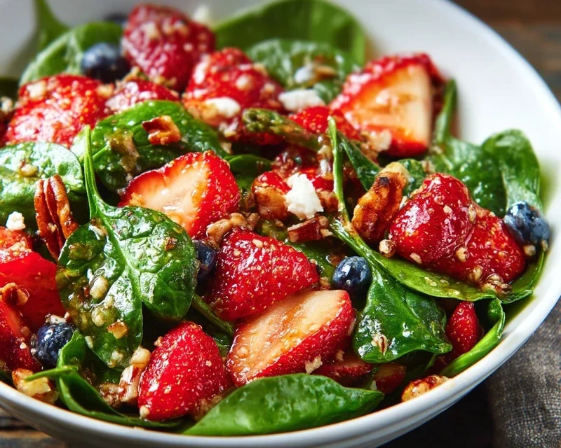 15-Minute Strawberry Spinach Salad