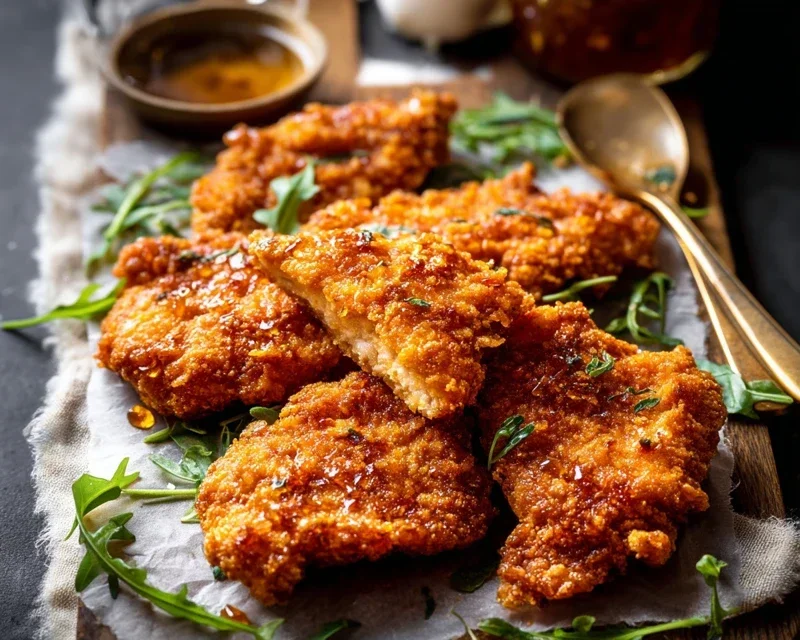 Baked Crunchy Hot Honey Chicken