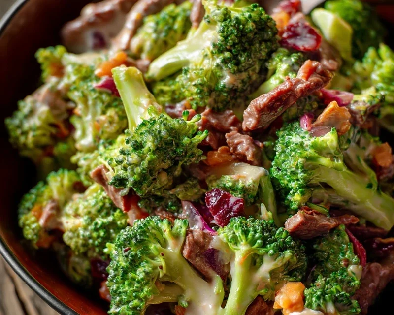 Broccoli Salad with Beef Beef Bacon Recipe