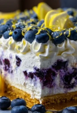 No-Bake Lemon dazzling Blueberry cream Cake