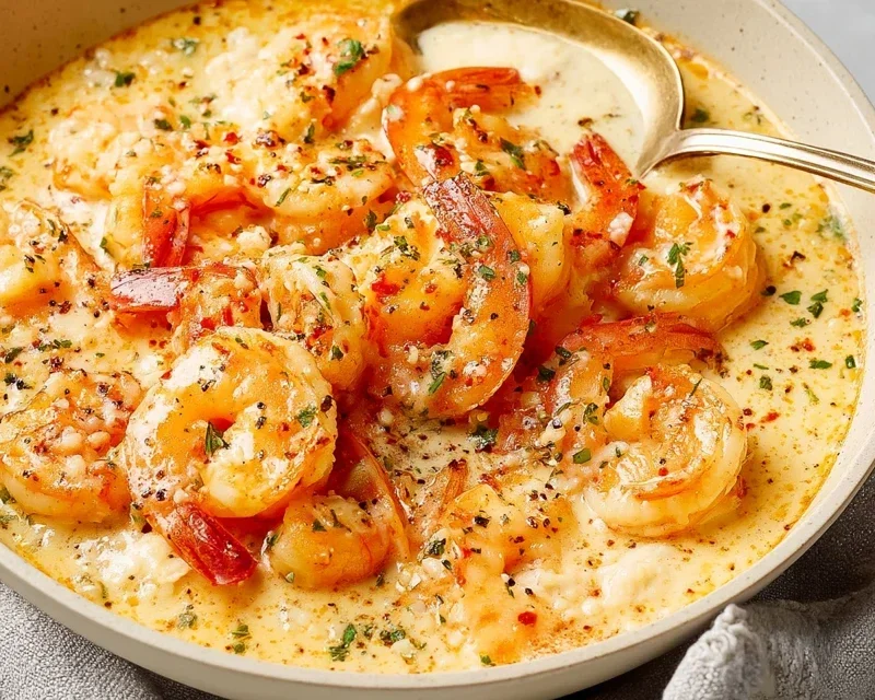 Creamy Garlic Shrimp (15 mins)