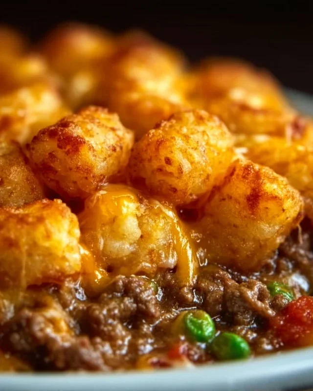 Tater Tot Casserole with Ground Beef