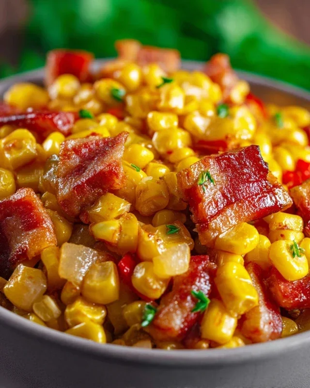 Fresh Corn and Beef Beef Bacon Side Dish