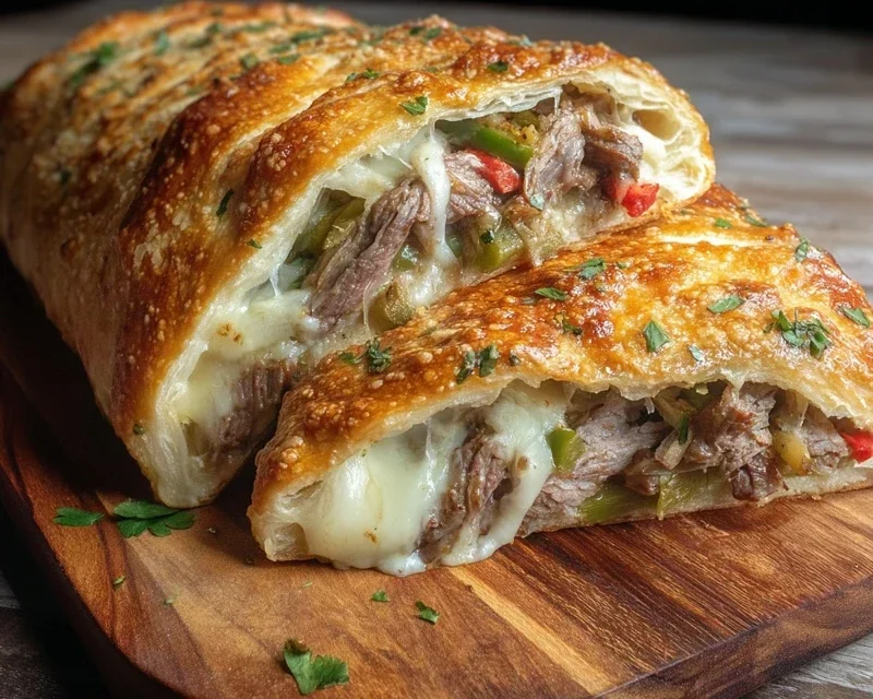 Philly Cheesesteak Stromboli