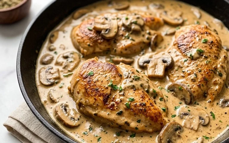 Creamy Mushroom Chicken Recipe