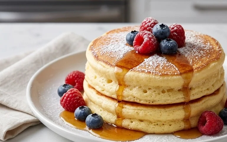 Fluffy Japanese Soufflé Pancakes