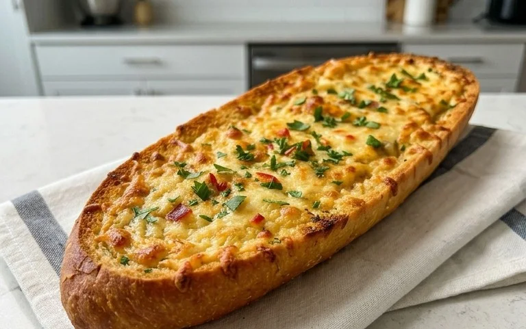 BEST CHEESY GARLIC BREAD RECIPE