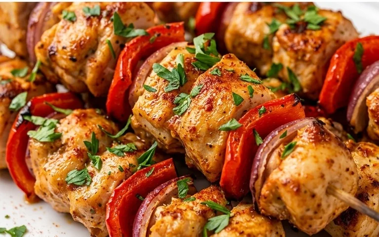 Air Fryer Chicken Skewers (VIDEO)