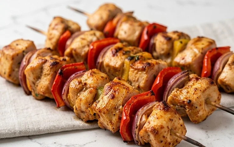 Air Fryer Chicken Skewers (VIDEO)