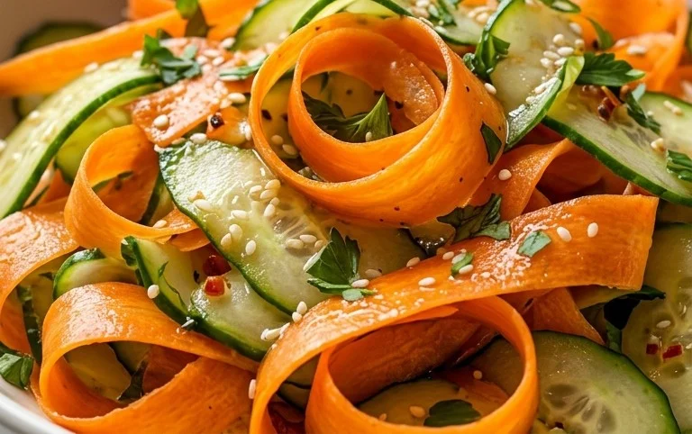 Carrot and Cucumber Ribbon Salad