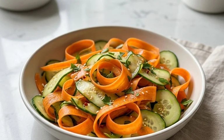 Carrot and Cucumber Ribbon Salad