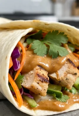 Thai Peanut Chicken Wraps