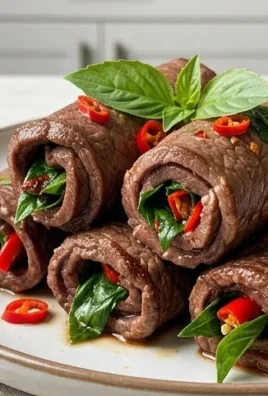 Thai Basil Beef Rolls