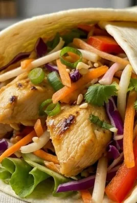 Thai Chicken Wrap with Crunchy Asian Slaw