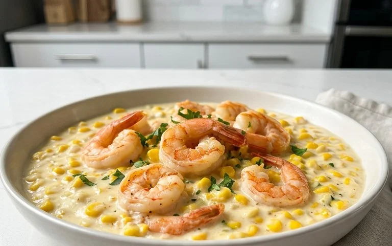 Shrimp and Creamed Corn (30 Minutes, One-Pan)