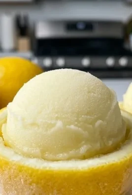 Sorbetto di Limone Dressed Up in a Frozen Lemon Shell