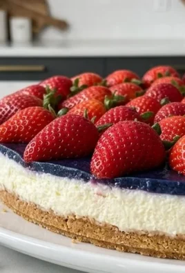 Red, White, and Blue Cheesecake Strawberries