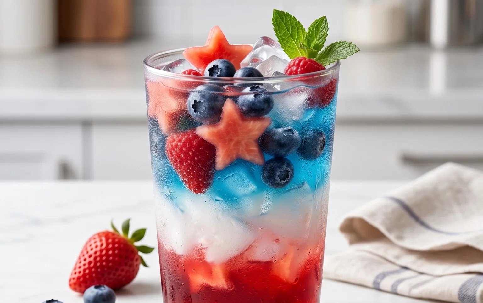 July 4th Layered Drinks Recipe