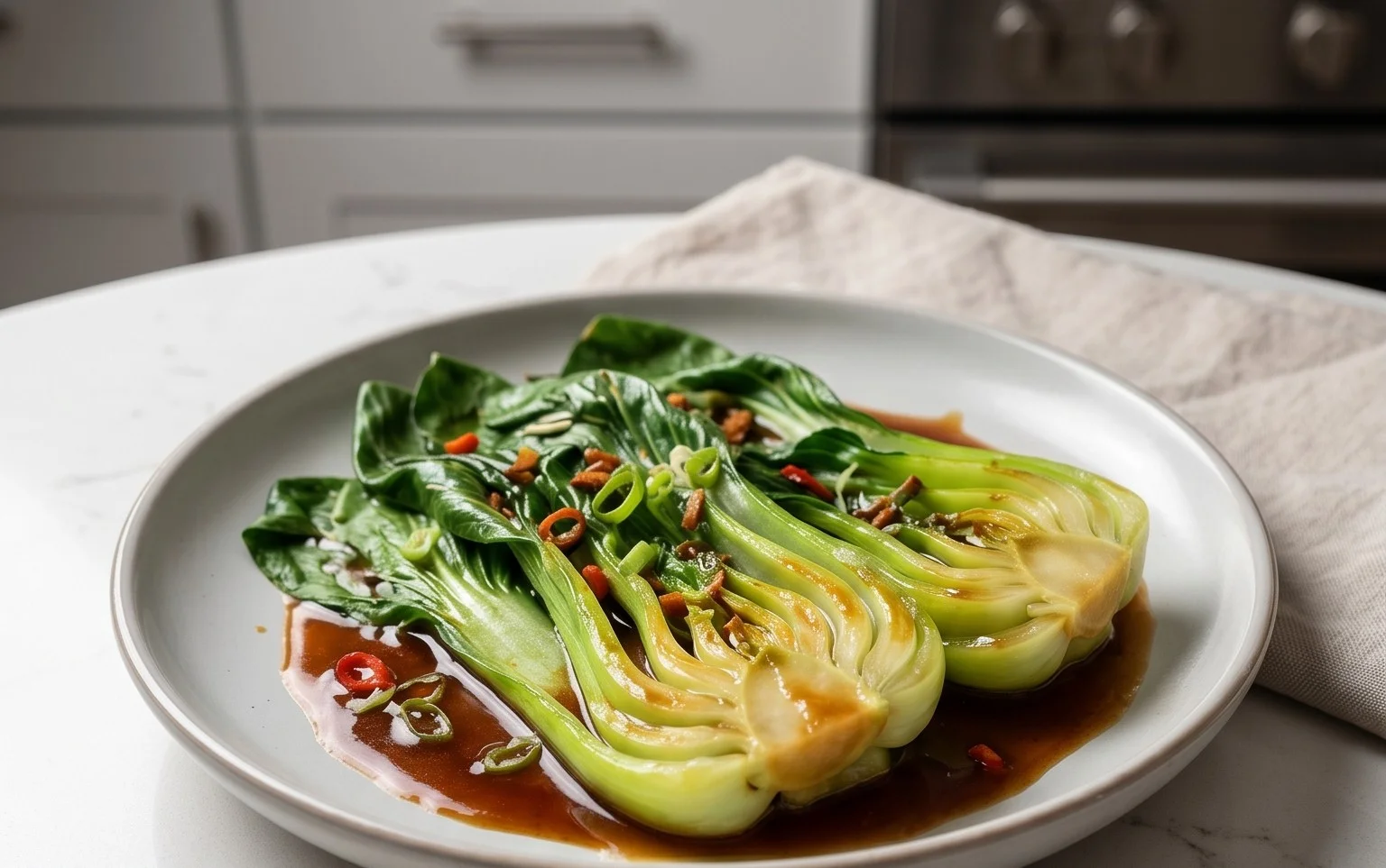 Bok Choy with Oyster Sauce
