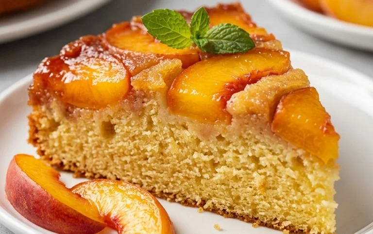 Peach Upside-Down Cake Recipe