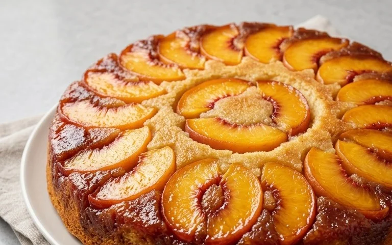 Peach Upside-Down Cake Recipe