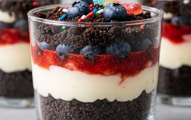 Red, White and Blue Dirt Cups