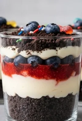 Red, White and Blue Dirt Cups