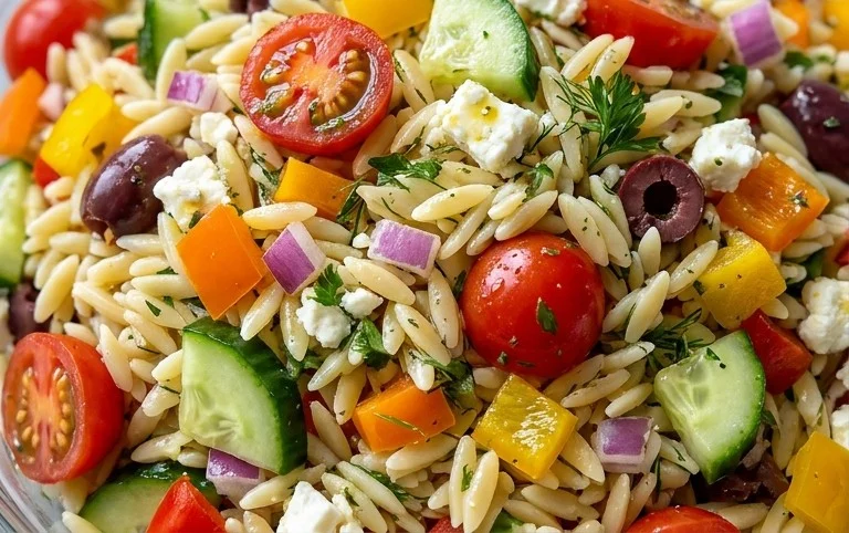 Rainbow Orzo Salad