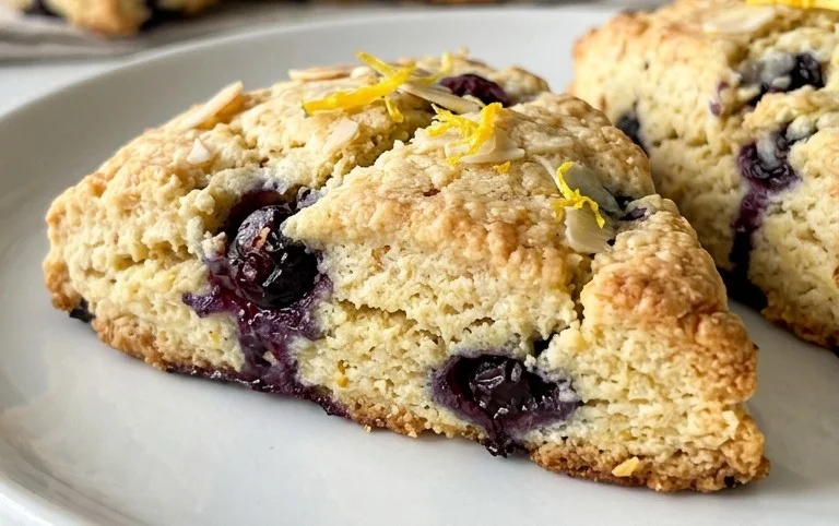 Almond Flour Lemon Blueberry Scones