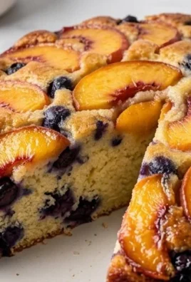 Peach and Blueberry Greek Yogurt Cake