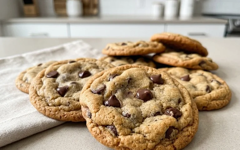 Crispy and Chewy Chocolate Chip Cookies